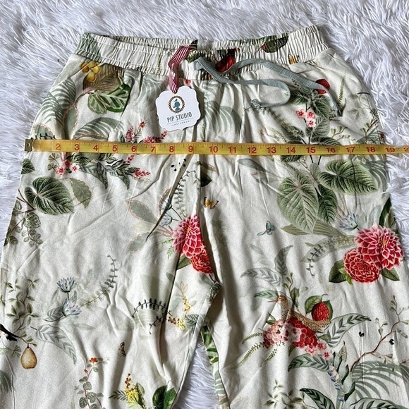 New Pip Studio Women’s Babbet Floris Off white long trousers size Large - Picture 4 of 13
